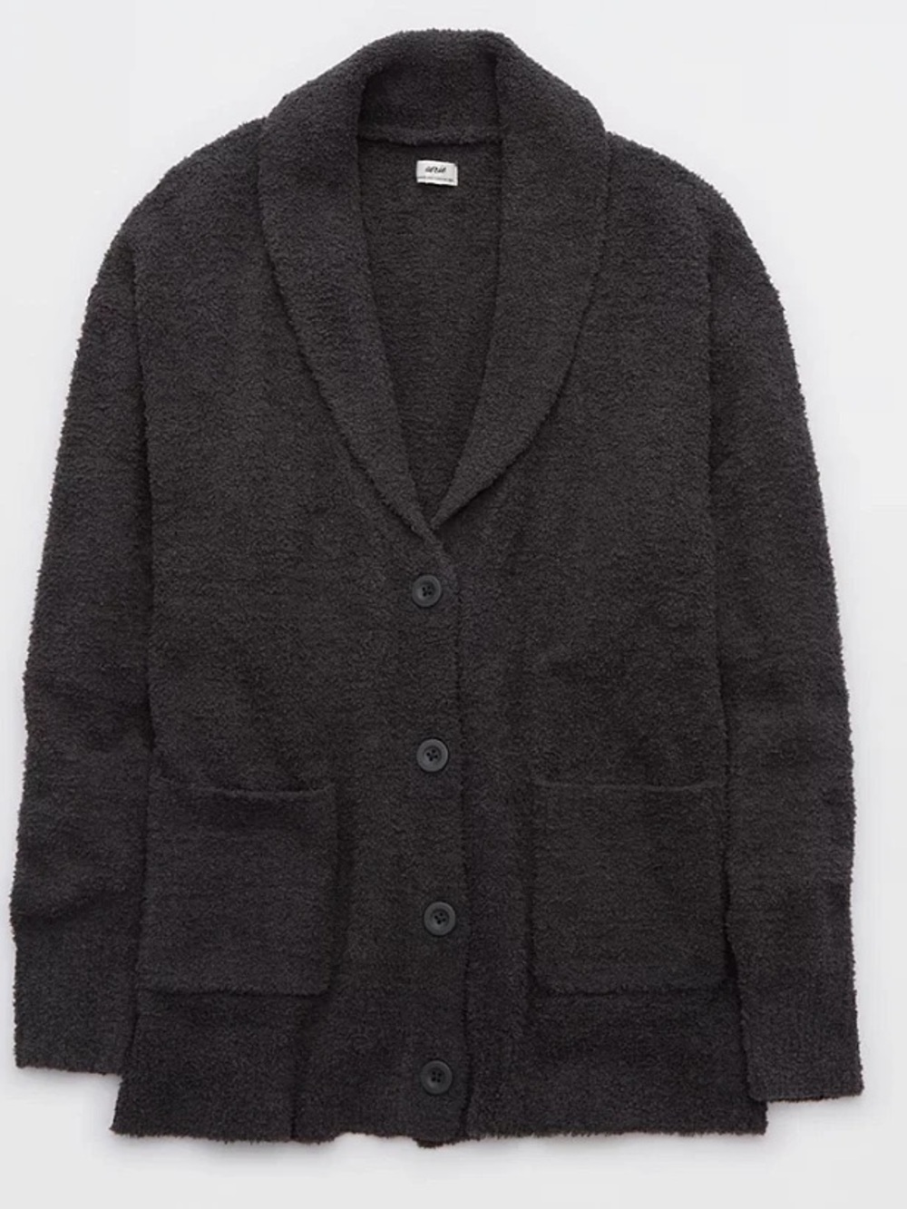 Aerie Charcoal Gray Marshmallow Shawl  Cardigan and Lounge Pant set